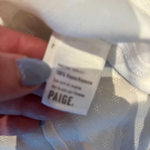 Paige Jeans Bo Ho white top with tassels, size XS - Picture 7 of 8